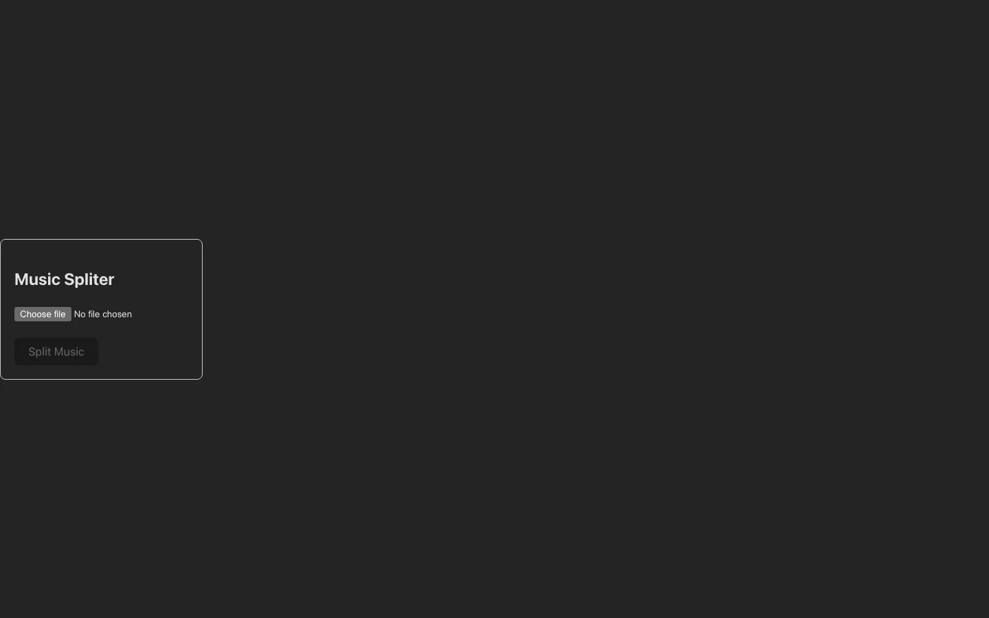 MusicSpliter audio separation interface